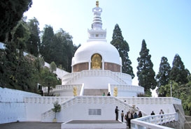 Japanese Peace Pagoda in Darjeeling, West Bengal